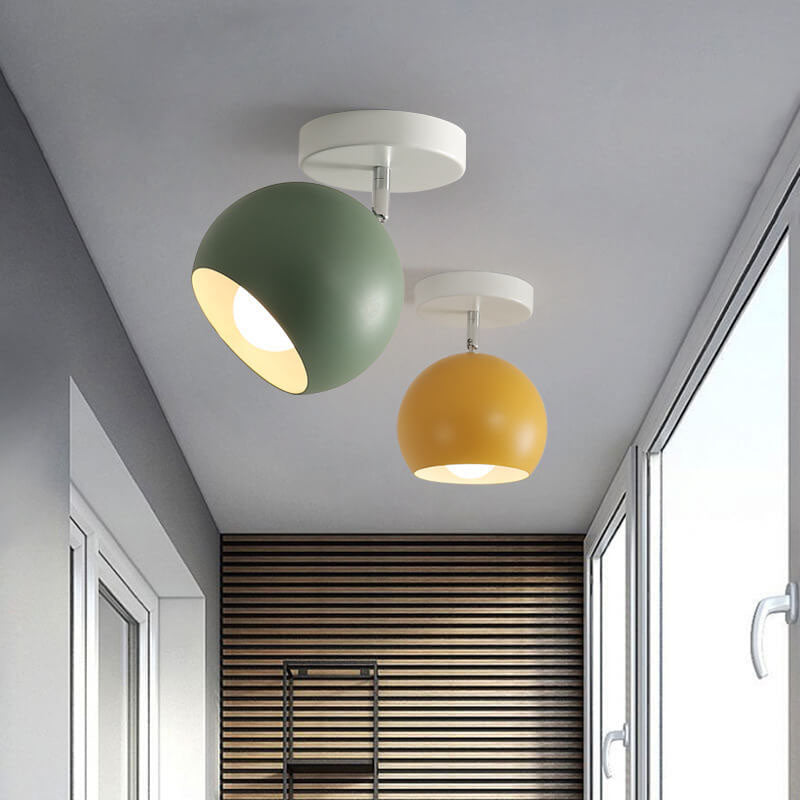 Nowoczesna Skandynawska Minimalistyczna Lampa Sufitowa z Żelaza i Drewna w Wielu Kolorach