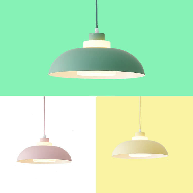 Modern Aluminum Pendant Light – E26 Socket, Multiple Colors and Sizes