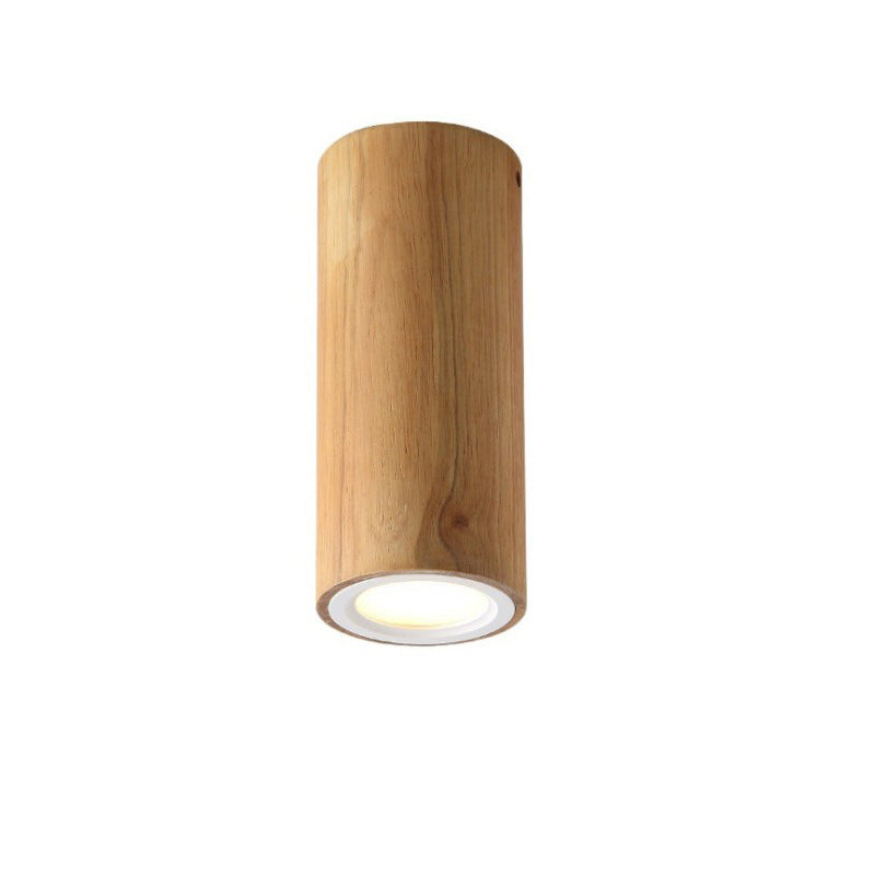 Nowoczesna Drewniana Lampa Sufitowa LED – Drewno Gumowe i Akryl, 3 Rozmiary