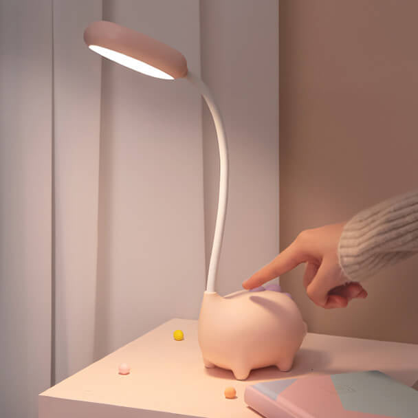Stylish modern table lamp with integrated LED and colorful design
