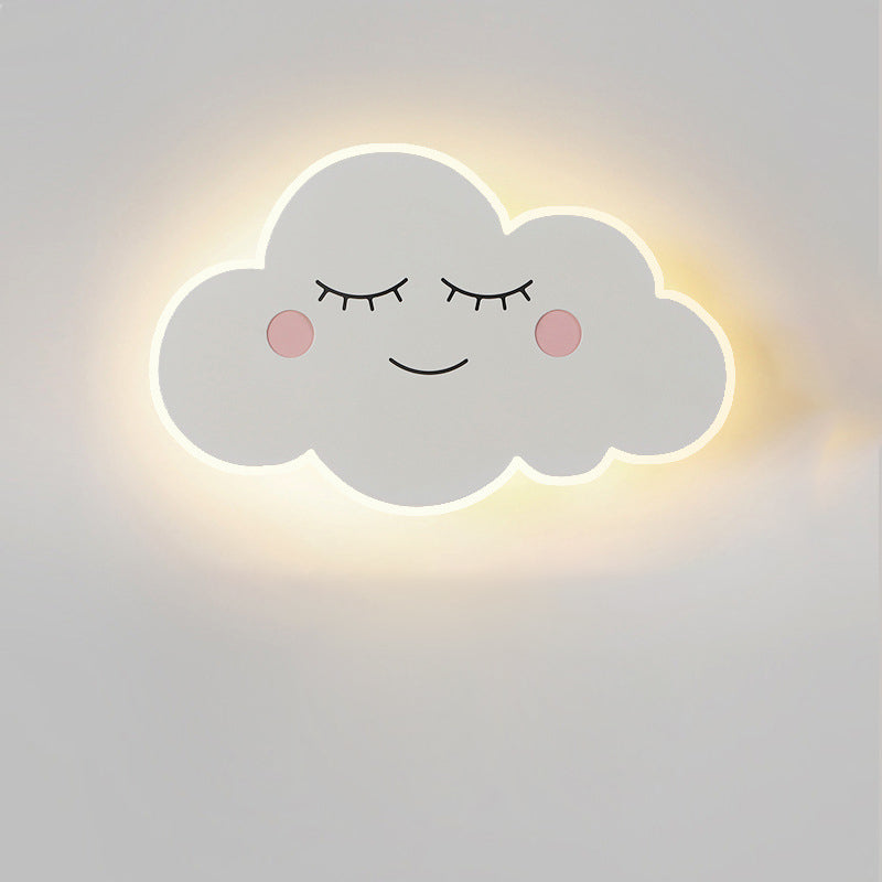 Kreatywna Lampa Ścienna z Motywem Chmur – Biały/Różowy/Niebieski – LED 12W/15W