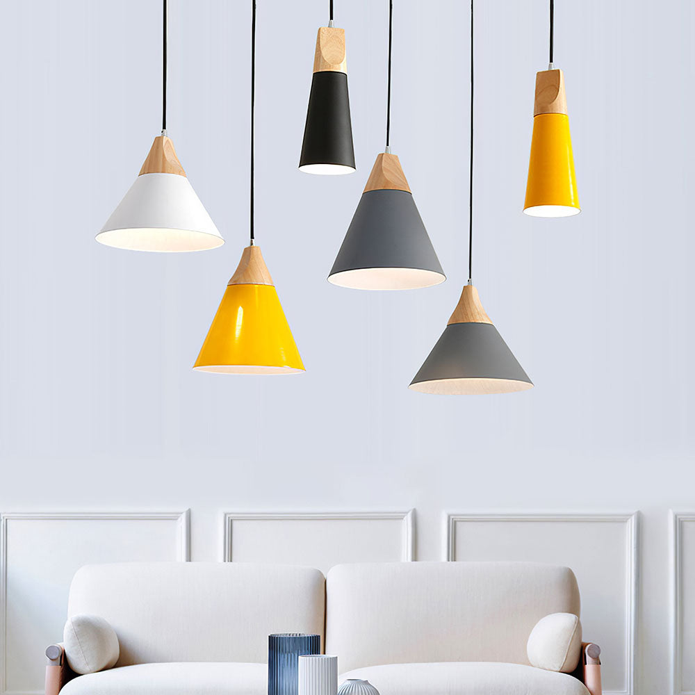 Ovia – Skandynawska Lampa Wisząca z Drewna i Aluminium, minimalistyczny design
