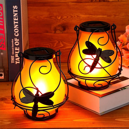 Decorative Solar LED Garden Lamp – Black – (1 LED)