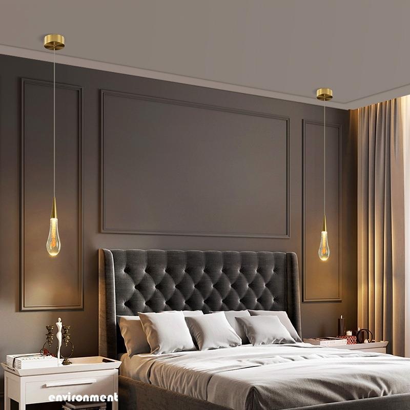 Stylowa skandynawska złota lampa wisząca LED – krótki lub długi design