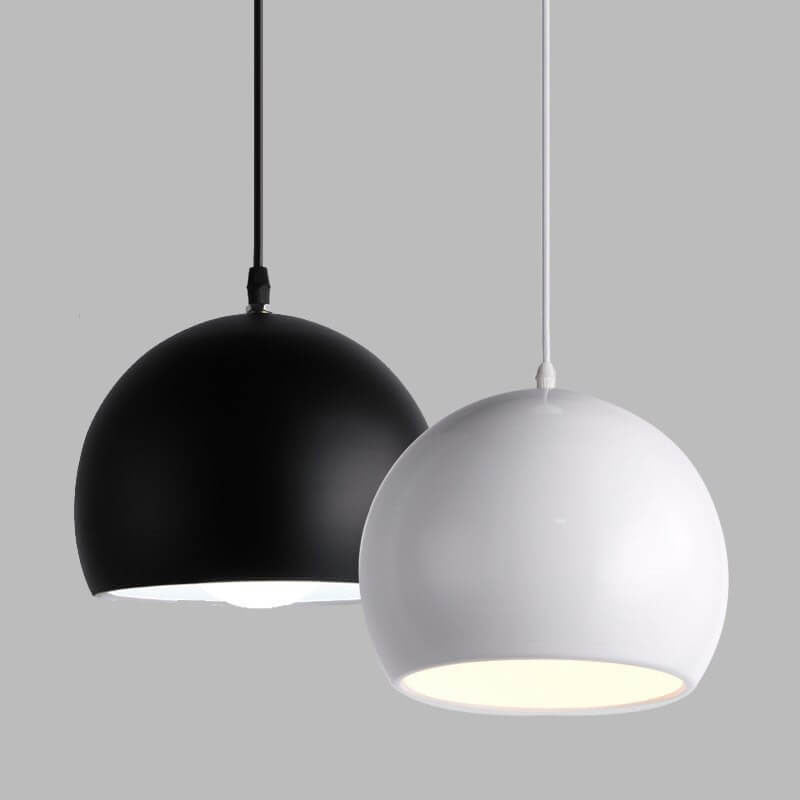 Nowoczesna Lampa Wisząca z Aluminium – Czarny, Biały, Żółty, Niebieski, Różowy, Czerwony, Zielony, Szary – E26