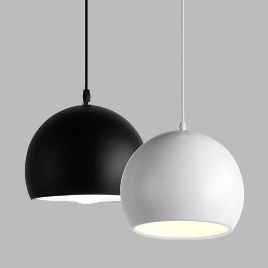 Modern Aluminum Pendant Light – Black, White, Yellow, Blue, Pink, Red, Green, Grey – E26