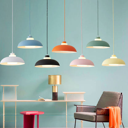 Modern Aluminum Pendant Light – E26 Socket, Multiple Colors and Sizes