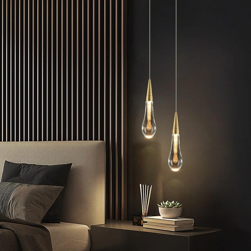 Stylowa skandynawska złota lampa wisząca LED – krótki lub długi design