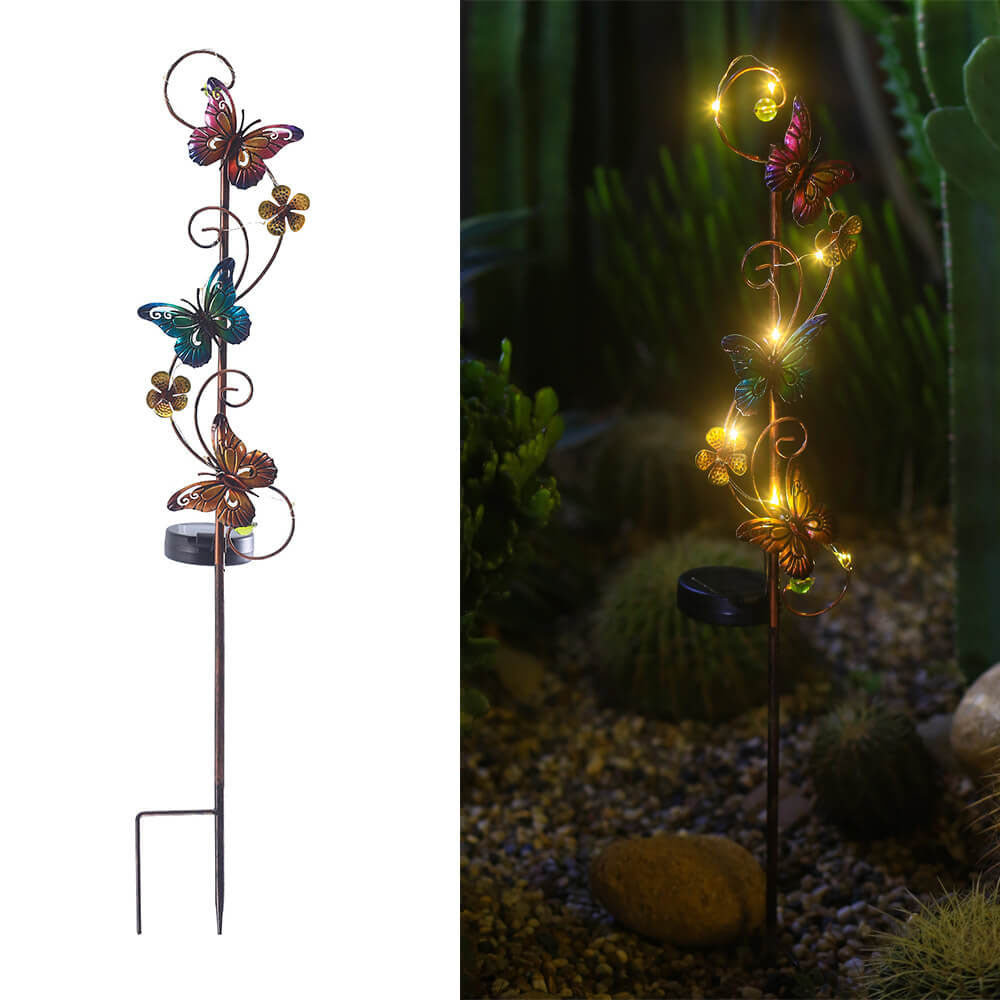 Kolorowa Solarna Lampa Ogrodowa – LED Kijek, Wodoodporna IP44