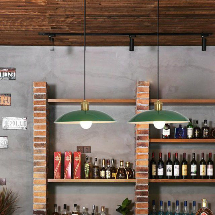 Industrialna elegancka zielona lampa wisząca w różnych rozmiarach