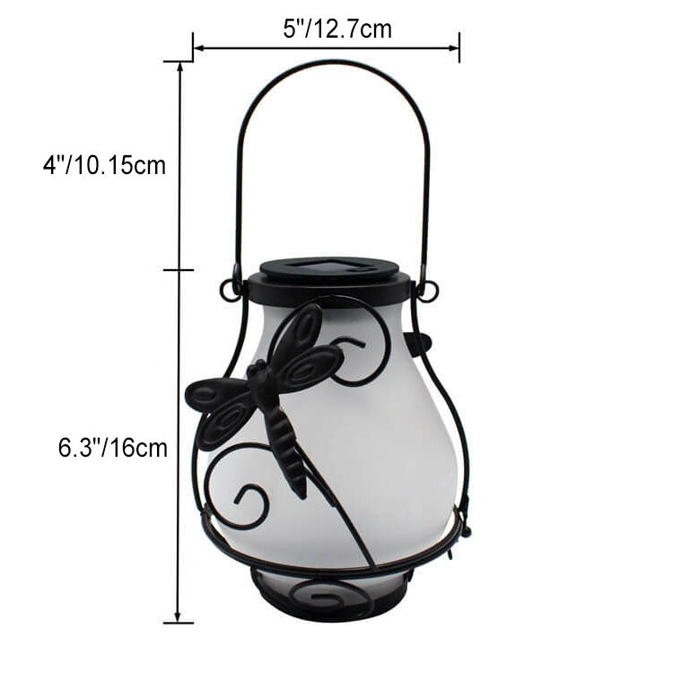 Decorative Solar LED Garden Lamp – Black – (1 LED)