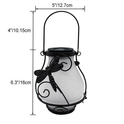 Decorative Solar LED Garden Lamp – Black – (1 LED)