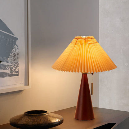 Japandi Drewniana Lampa Stołowa