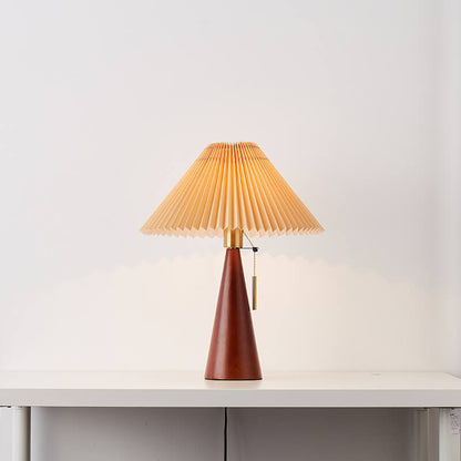 Japandi Drewniana Lampa Stołowa