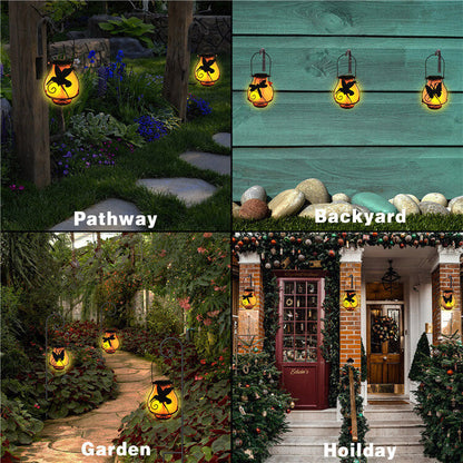 Decorative Solar LED Garden Lamp – Black – (1 LED)