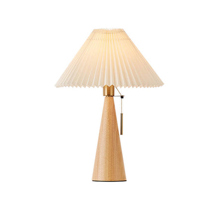 Japandi Drewniana Lampa Stołowa