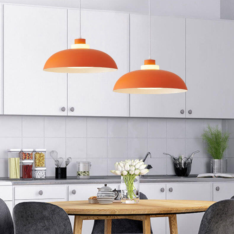 Modern Aluminum Pendant Light – E26 Socket, Multiple Colors and Sizes