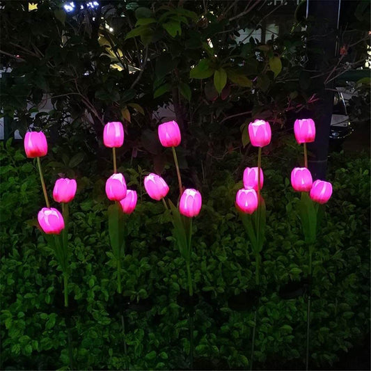 Solar LED Tulip Garden Light – Pink/Purple/Blue/Yellow – (1 LED)