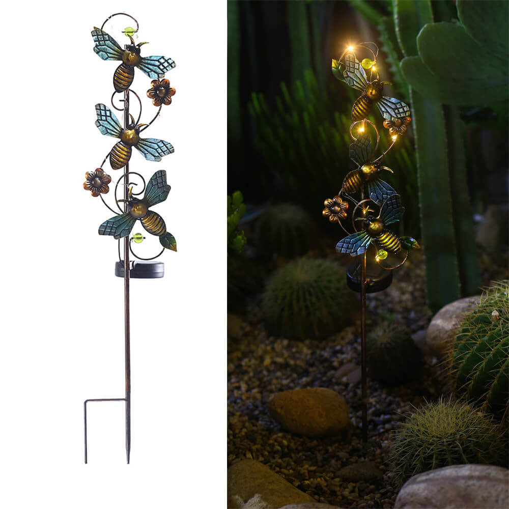 Kolorowa Solarna Lampa Ogrodowa – LED Kijek, Wodoodporna IP44