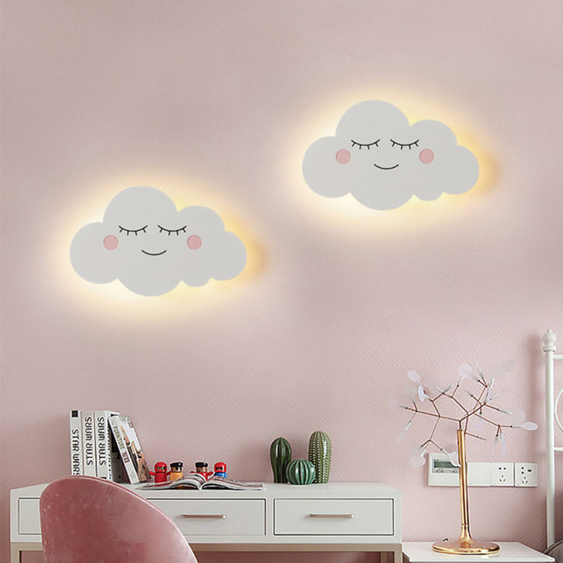 Kreatywna Lampa Ścienna z Motywem Chmur – Biały/Różowy/Niebieski – LED 12W/15W
