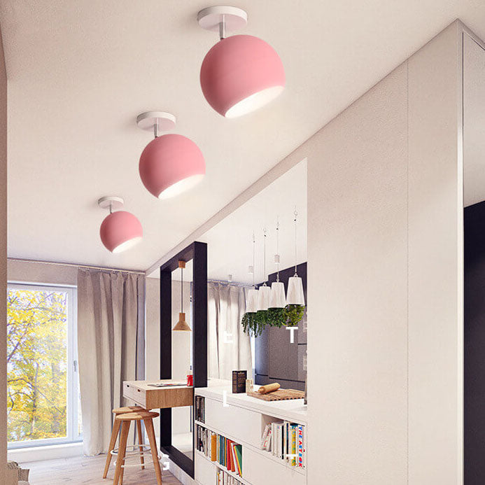 Nowoczesna Skandynawska Minimalistyczna Lampa Sufitowa z Żelaza i Drewna w Wielu Kolorach