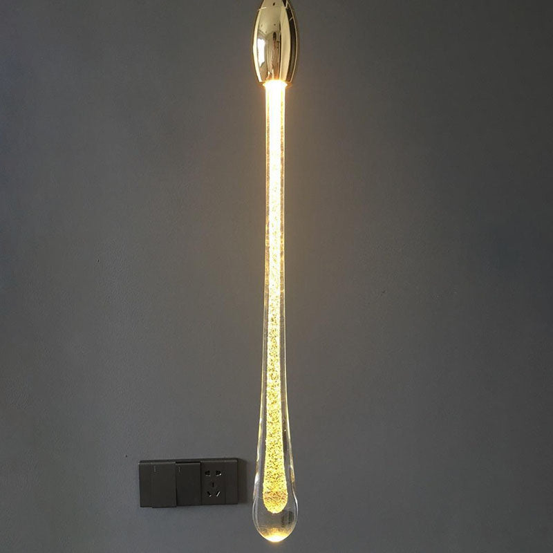 Stylowa skandynawska złota lampa wisząca LED – krótki lub długi design