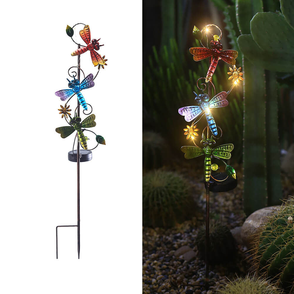 Kolorowa Solarna Lampa Ogrodowa – LED Kijek, Wodoodporna IP44