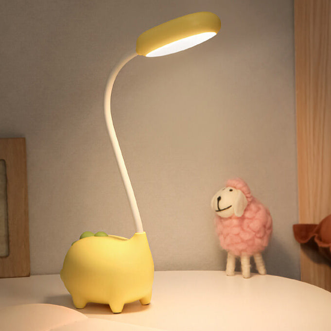 Stylish modern table lamp with integrated LED and colorful design