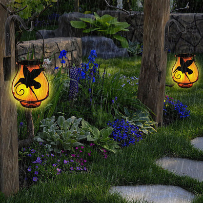 Decorative Solar LED Garden Lamp – Black – (1 LED)