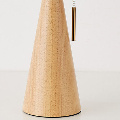 Japandi Drewniana Lampa Stołowa