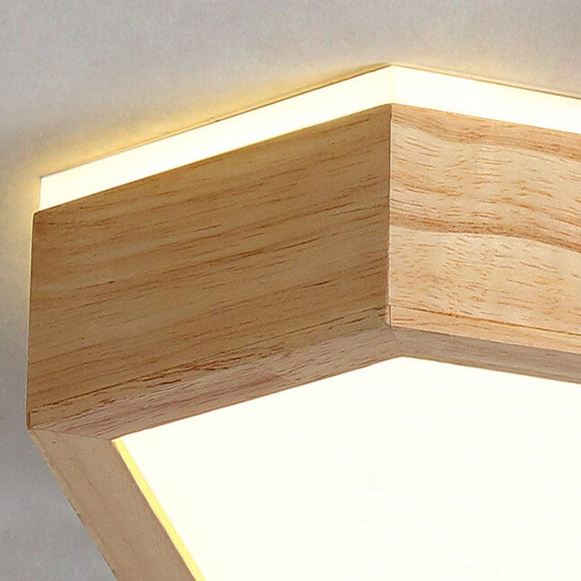 Nowoczesna drewniana lampa sufitowa Japandi LED – 1/2/3 reflektory