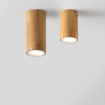Nowoczesna Drewniana Lampa Sufitowa LED – Drewno Gumowe i Akryl, 3 Rozmiary