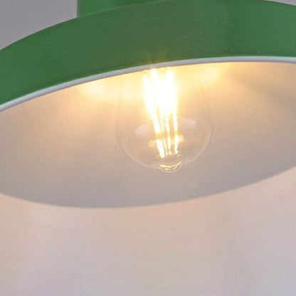 Industrialna elegancka zielona lampa wisząca w różnych rozmiarach