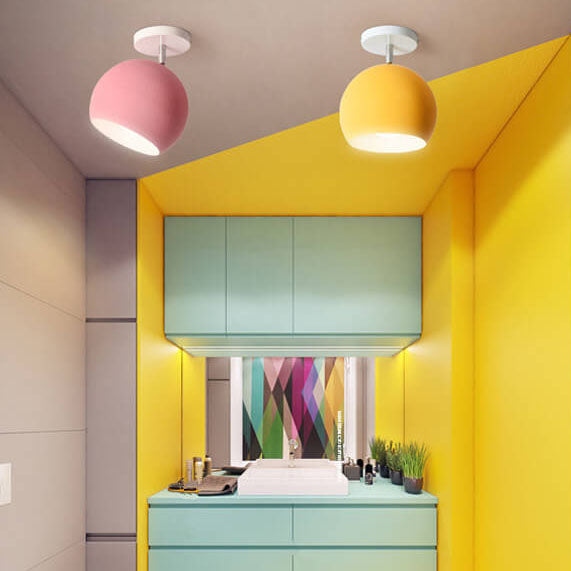 Nowoczesna Skandynawska Minimalistyczna Lampa Sufitowa z Żelaza i Drewna w Wielu Kolorach
