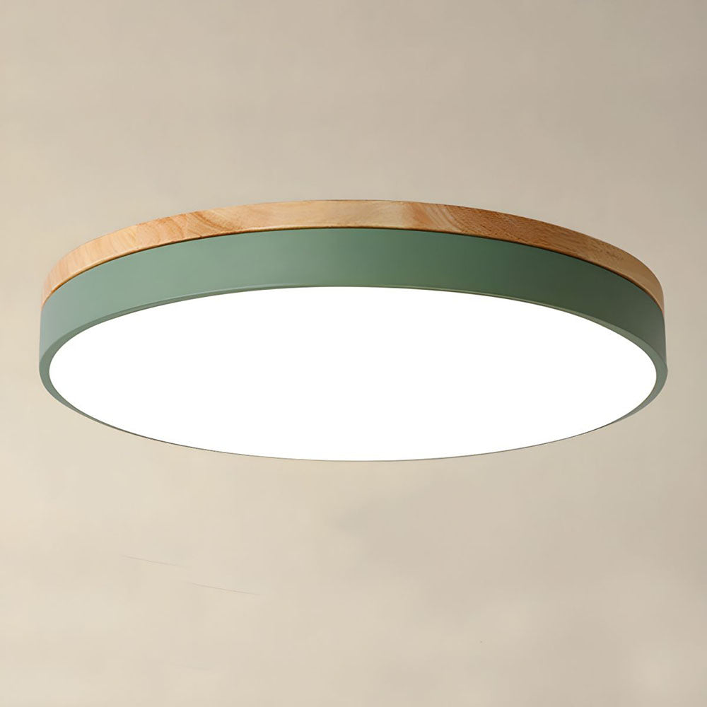Tröde – Drewniana Lampa Sufitowa LED o Okrągłym Kształcie w Skandynawskim Stylu – Elegancki Minimalizm i Ciepłe Światło