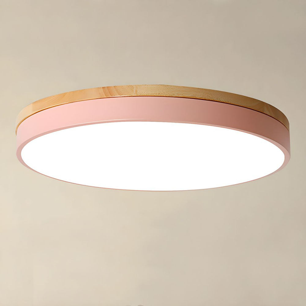Tröde – Drewniana Lampa Sufitowa LED o Okrągłym Kształcie w Skandynawskim Stylu – Elegancki Minimalizm i Ciepłe Światło