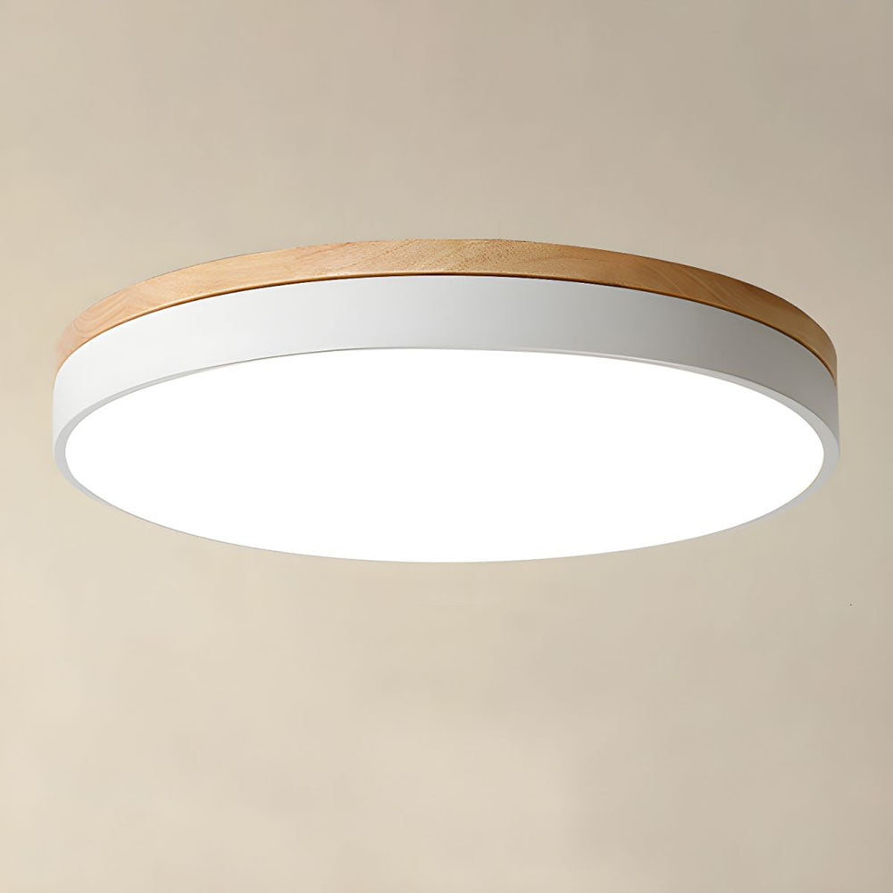 Tröde – Drewniana Lampa Sufitowa LED o Okrągłym Kształcie w Skandynawskim Stylu – Elegancki Minimalizm i Ciepłe Światło