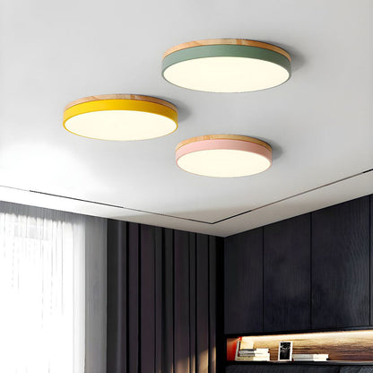 Tröde – Drewniana Lampa Sufitowa LED o Okrągłym Kształcie w Skandynawskim Stylu – Elegancki Minimalizm i Ciepłe Światło