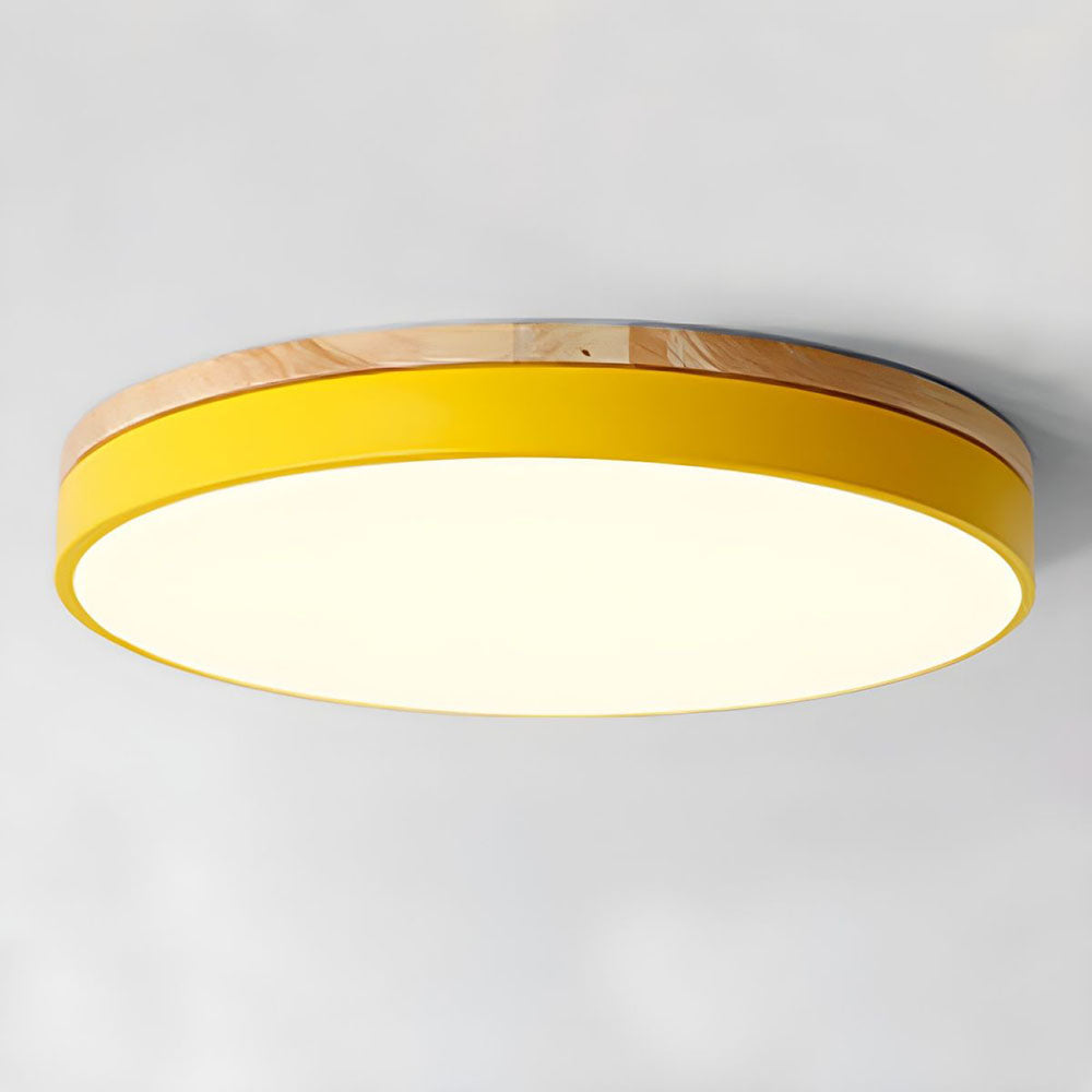 Tröde – Drewniana Lampa Sufitowa LED o Okrągłym Kształcie w Skandynawskim Stylu – Elegancki Minimalizm i Ciepłe Światło