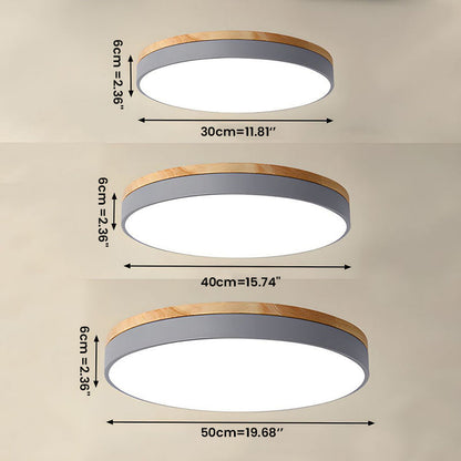 Tröde – Drewniana Lampa Sufitowa LED o Okrągłym Kształcie w Skandynawskim Stylu – Elegancki Minimalizm i Ciepłe Światło