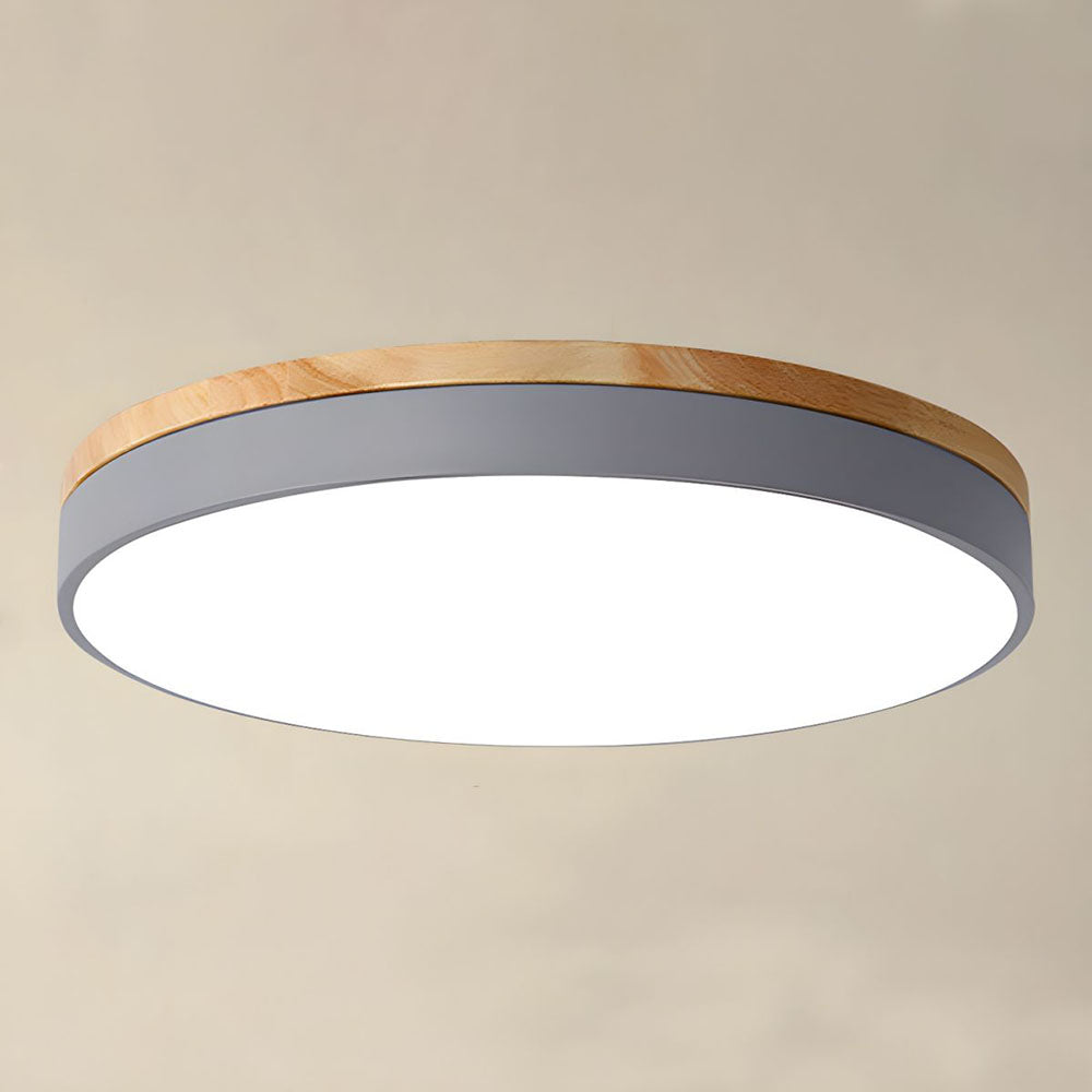 Tröde – Drewniana Lampa Sufitowa LED o Okrągłym Kształcie w Skandynawskim Stylu – Elegancki Minimalizm i Ciepłe Światło