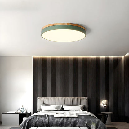 Tröde – Drewniana Lampa Sufitowa LED o Okrągłym Kształcie w Skandynawskim Stylu – Elegancki Minimalizm i Ciepłe Światło