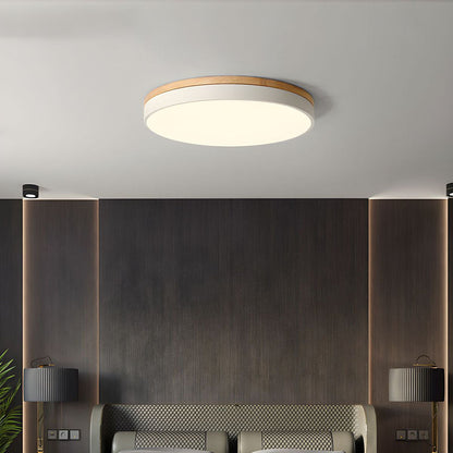 Tröde – Drewniana Lampa Sufitowa LED o Okrągłym Kształcie w Skandynawskim Stylu – Elegancki Minimalizm i Ciepłe Światło