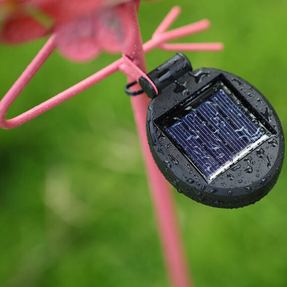 Solarna Lampa Ogrodowa LED Flaming – Różowa – (1 LED)
