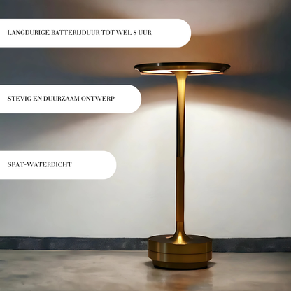 Elegancka bezprzewodowa lampa stołowa z dotykowym sterowaniem i trzema trybami światła