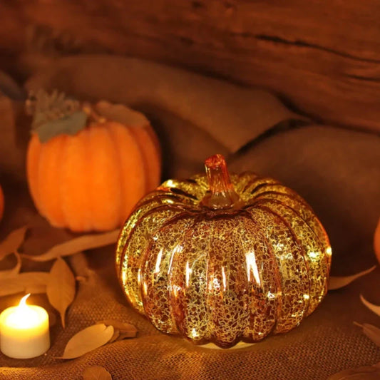 Hand-blown Glass Autumn Lights – With Timer and Warm White Light