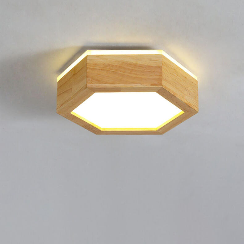 Nowoczesna drewniana lampa sufitowa Japandi LED – 1/2/3 reflektory