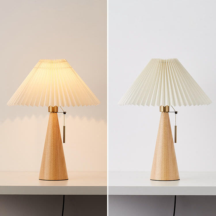 Japandi Drewniana Lampa Stołowa