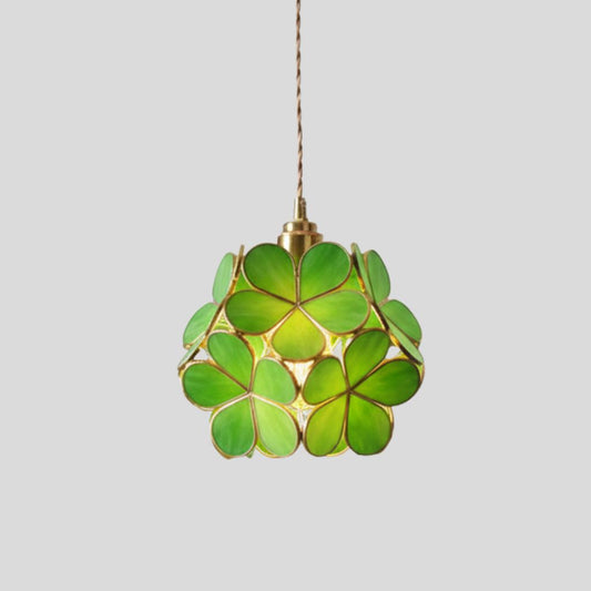 Wintage Szklana Lampa Wisząca – Kolorowy, Ręcznie Wykonany Design