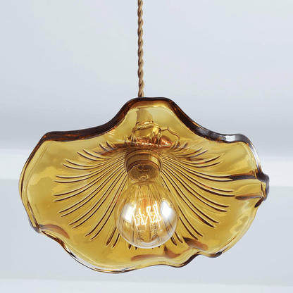 Elegancka Szklana Lampa Wisząca w Kształcie Kwiatu Hibiskusa ze Stylowym Designem